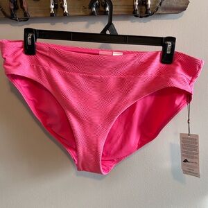 CALIA Women's Mid Rise Wide Banded High Leg Swim Bottoms